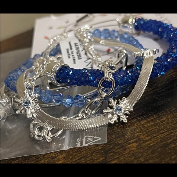 NWT Alex and Ani Snowflake Bracelet Set of 5 - Picture 4 of 6